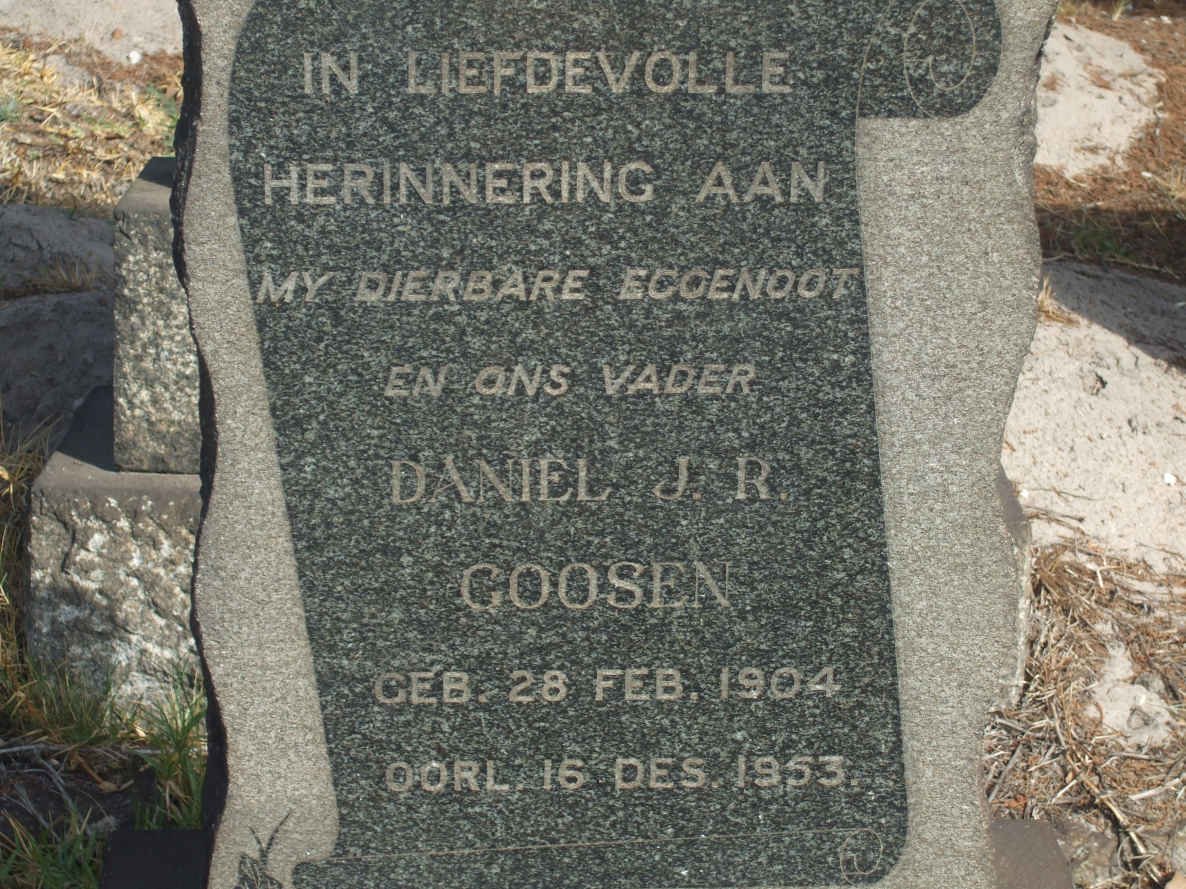 GOOSEN Daniel J.R. 1904-1953