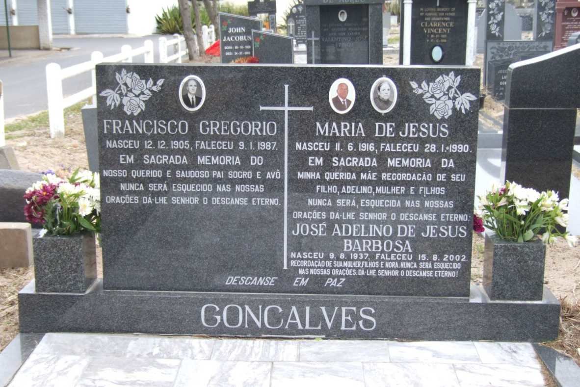 GONCALVES Francisco Gregorio 1905-1987 &amp; Maria de Jesus 1916-1990 :: BARBOSA José Adelino de Jesus 1937-2002