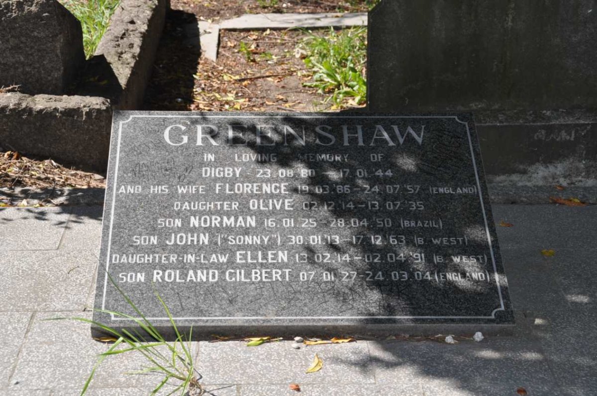 GREENSHAW Digby 1880-1944 &amp; Florence 1886-1957