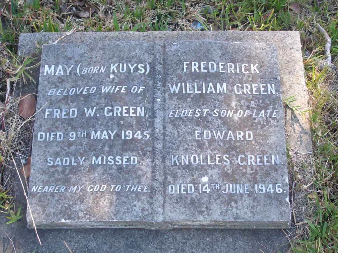 GREEN Frederick William -1946 &amp; Mary KUYS -1945