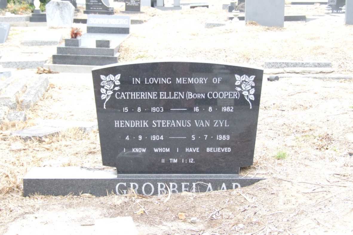 GROBBELAAR Hendrik Stefanus van Zyl 1904-1989 &amp; Catherine Ellen COOPER 1903-1982