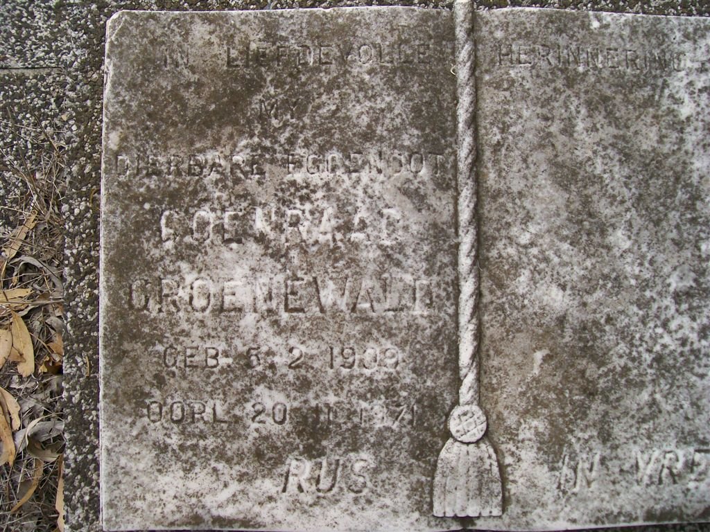 GROENEWALD Coenraad 1909-1971