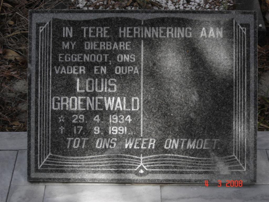 GROENEWALD Louis 1934-1991