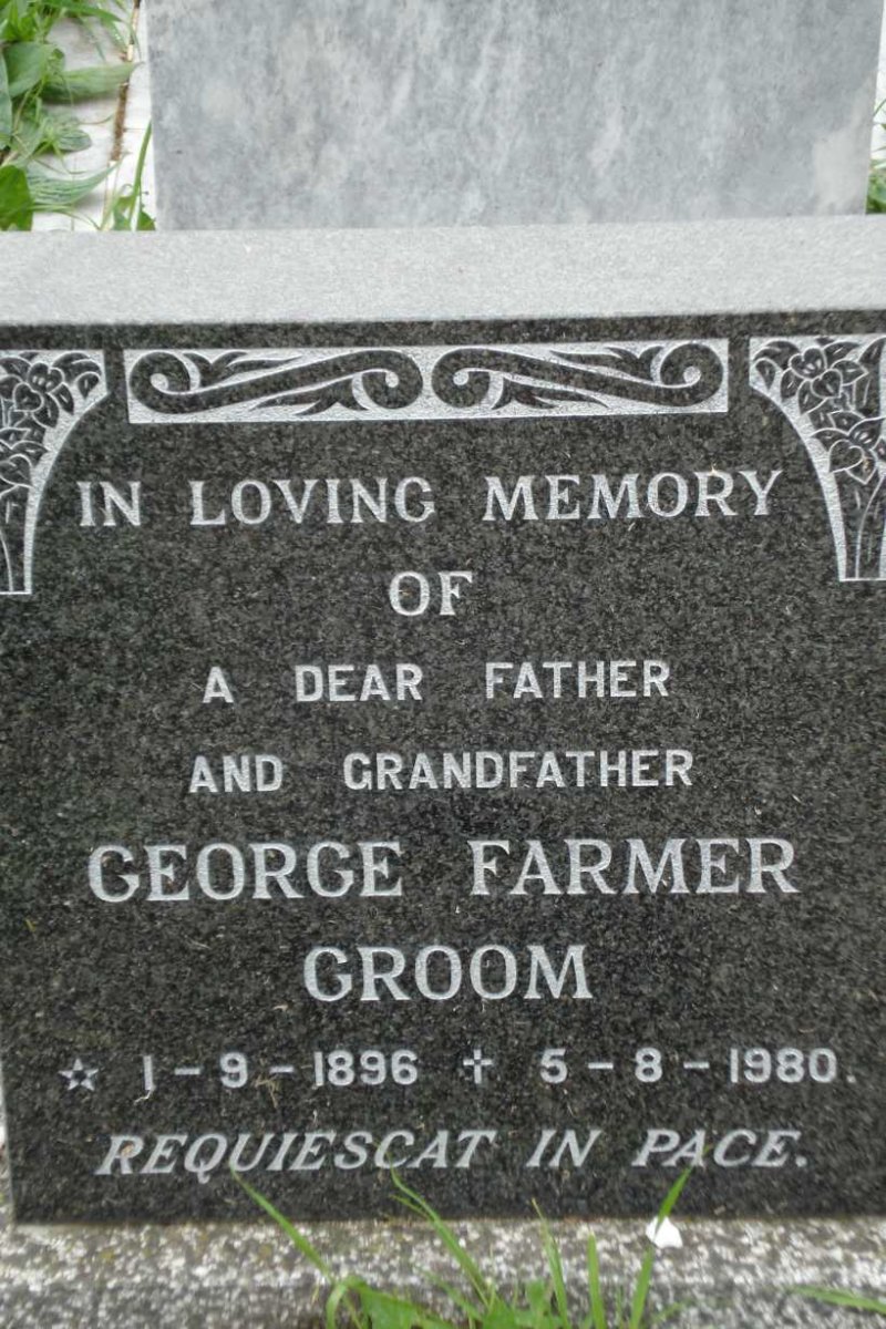 GROOM George Farmer 1896-1980