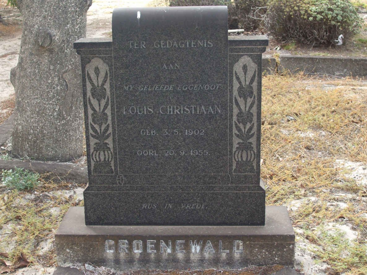 GROENEWALD Louis Christiaan 1902-1955