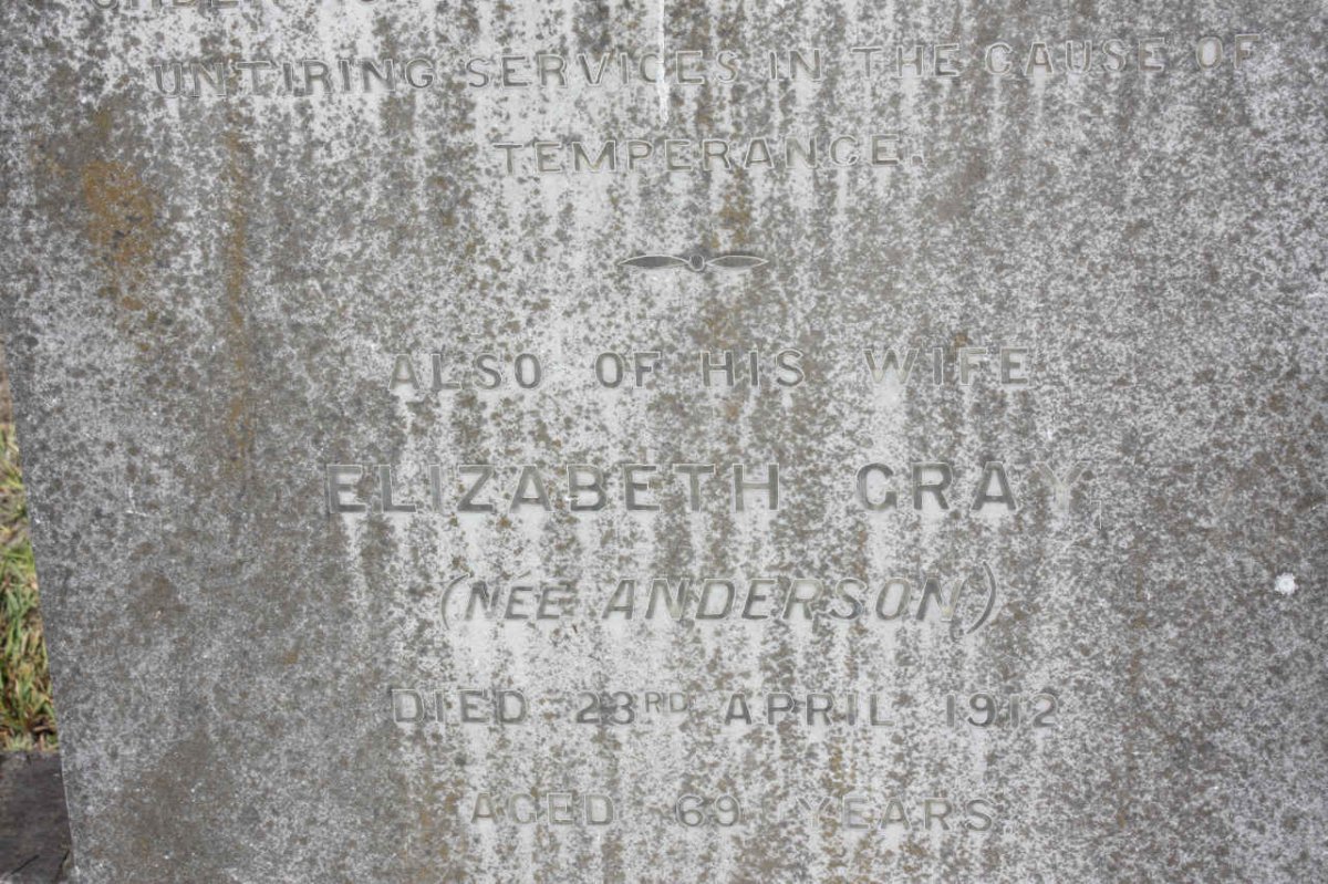 GRAY Elizabeth nee ANDERSON -1912