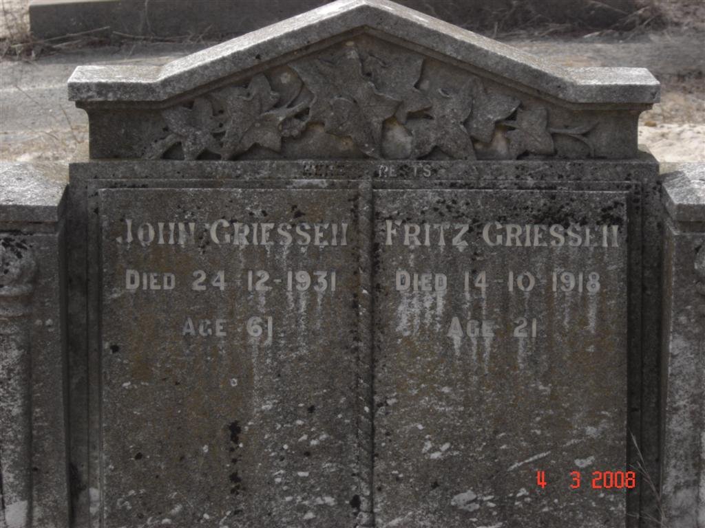 GRIESSEN John -1931 :: GRIESSEN Fritz -1918