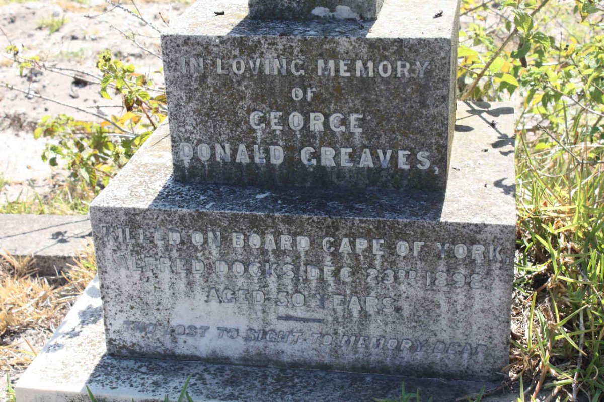 GREAVES George Donald -1898