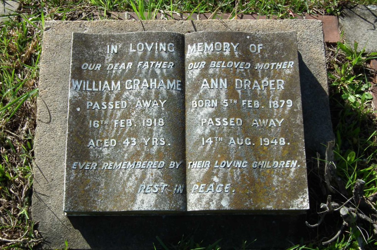 GRAHAME William -1918 &amp; Ann Draper 1879-1948