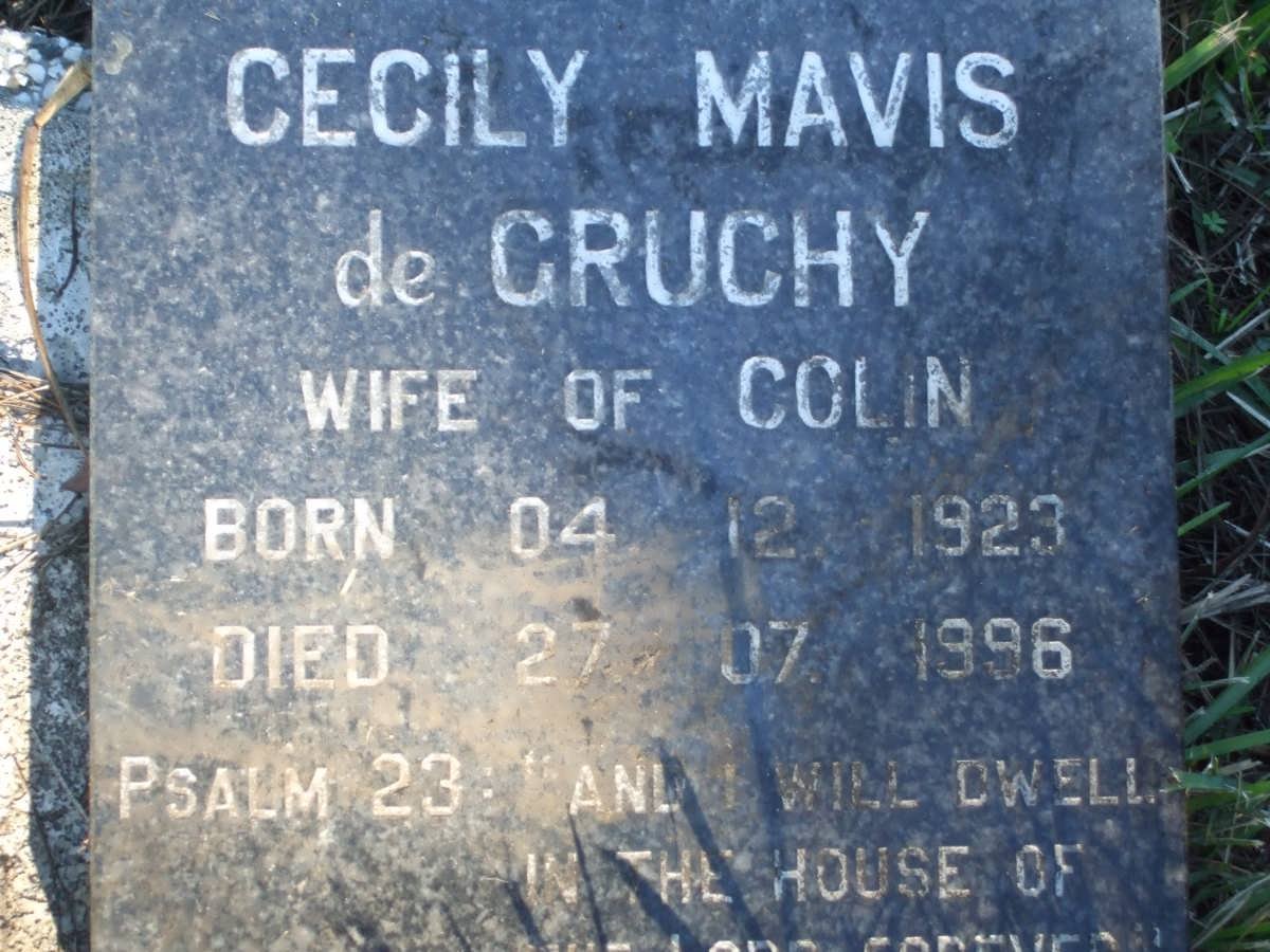 GRUCHY Cecily Mavis, de 1923-1996