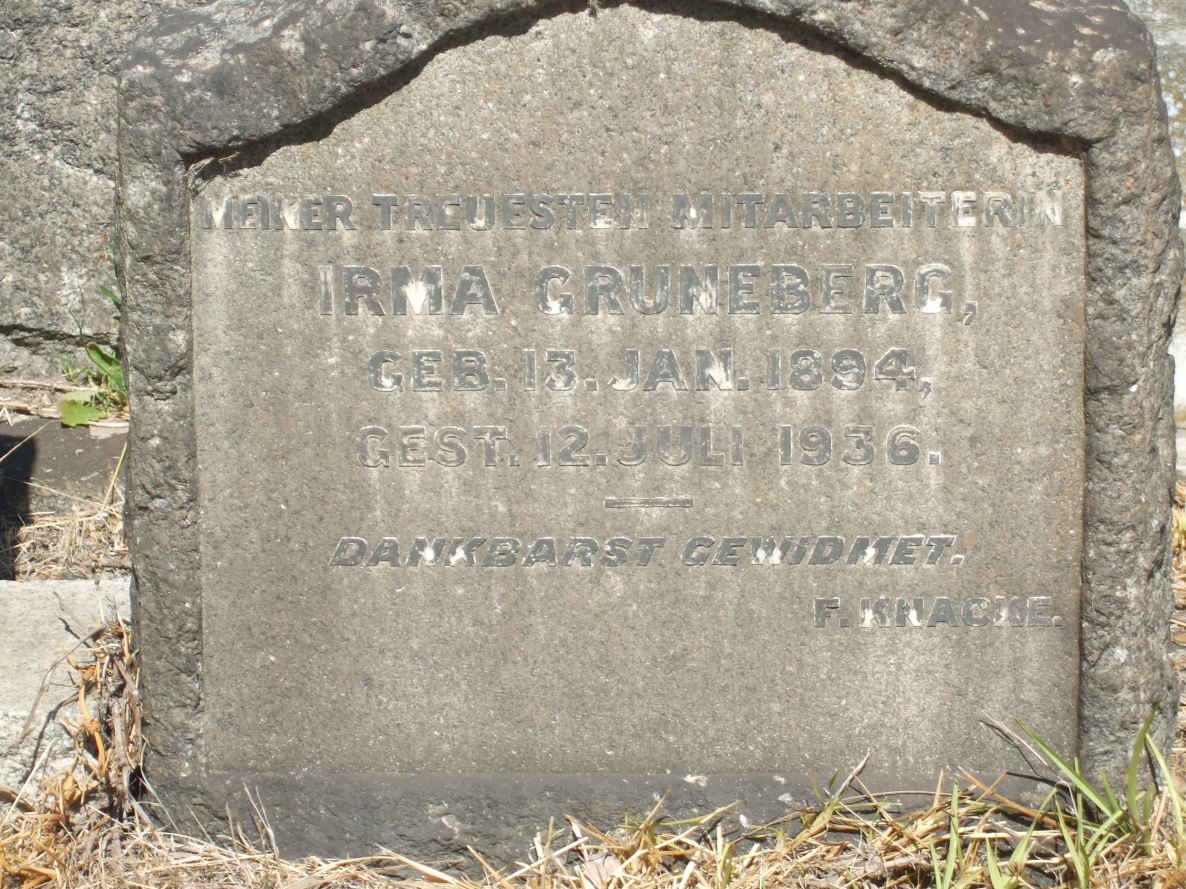 GRUNEBERG Irma 1894-1936