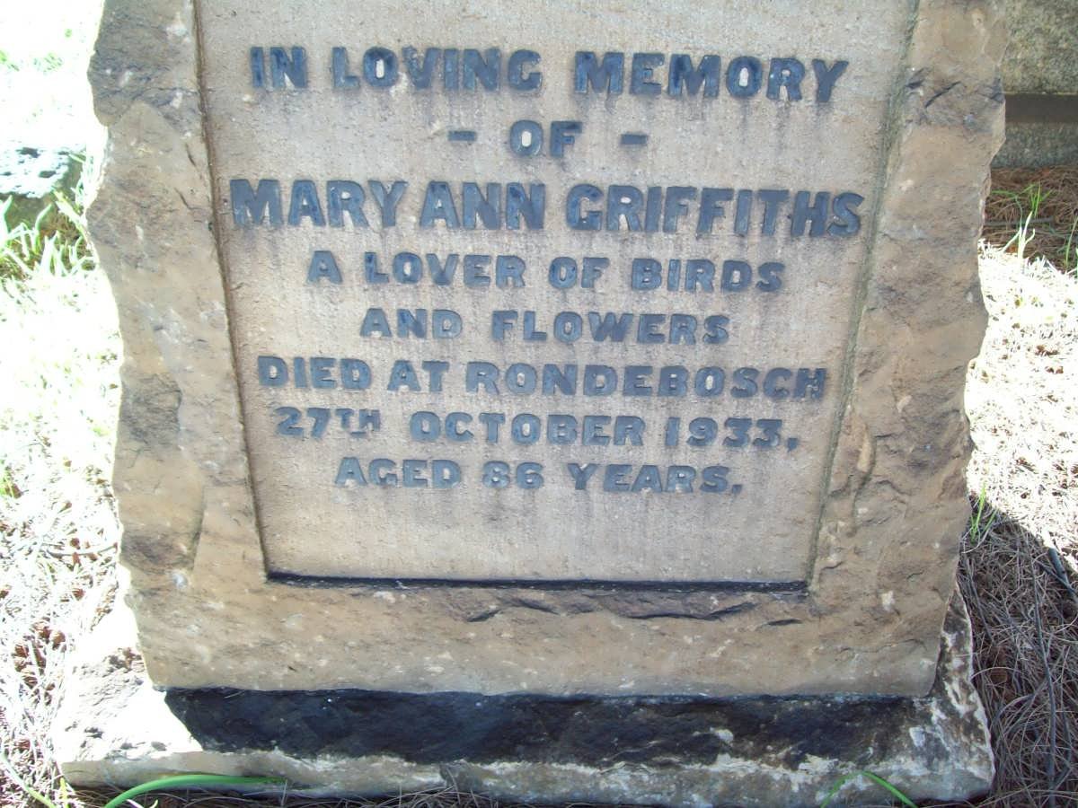 GRIFFITHS Mary Ann -1933