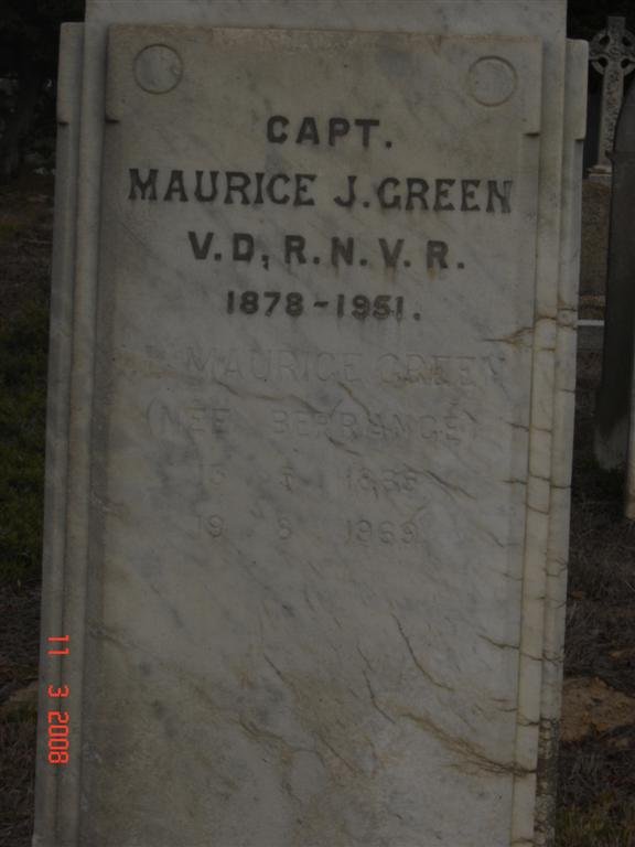 GREEN Maurice J. 1878-1951 :: GREEN ? Maurice nee BERRANGE 1888-1969