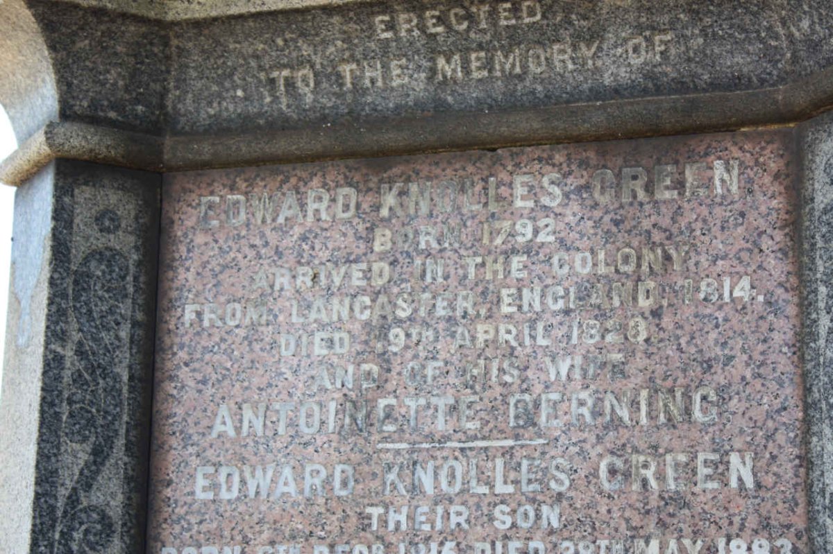 GREEN Edward Knolles 1792-182? &amp; Antionette BERNING ? :: GREEN Edward Knolles 1815-1883