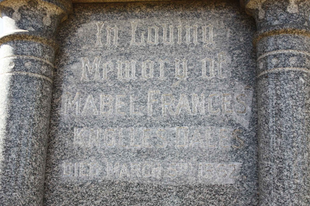 DALE Mabel Frances Knolles -1962