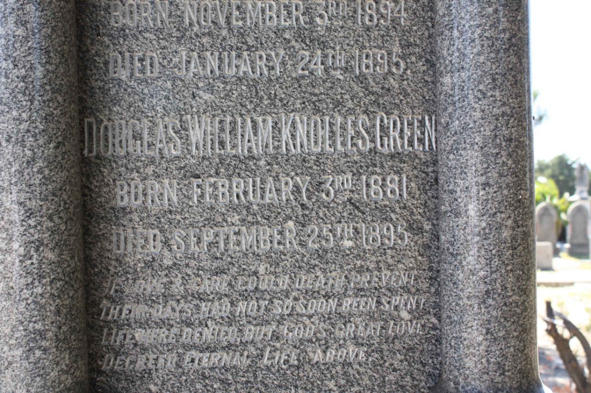 GREEN Douglas William Knolles 1881-1895