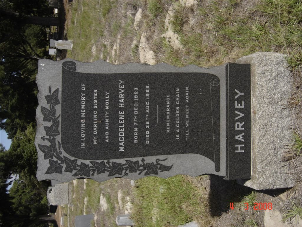 HARVEY Magdeline 1923-1966