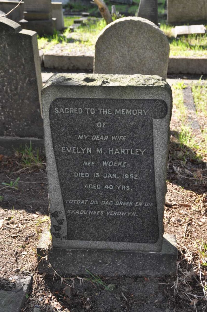 HARTLEY Evelyn M. nee WOEKE -1952