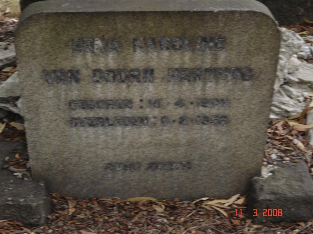 HARTWIG Erna Karoline, VAN DOORN 1907-1958