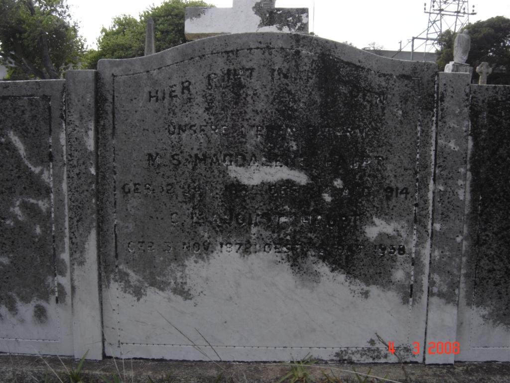 HAUPT C. ? 1872-1958 &amp; M.S. Magdalene 18?5-1914