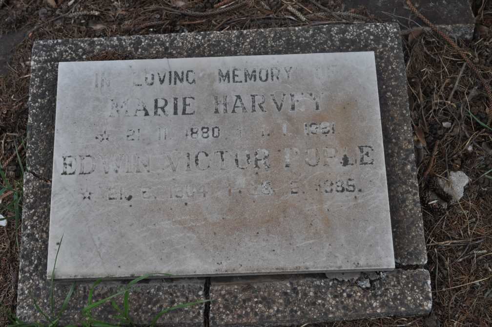 HARVEY Marie 1880-1961 :: POPLE Edwin Victor 1904-1985