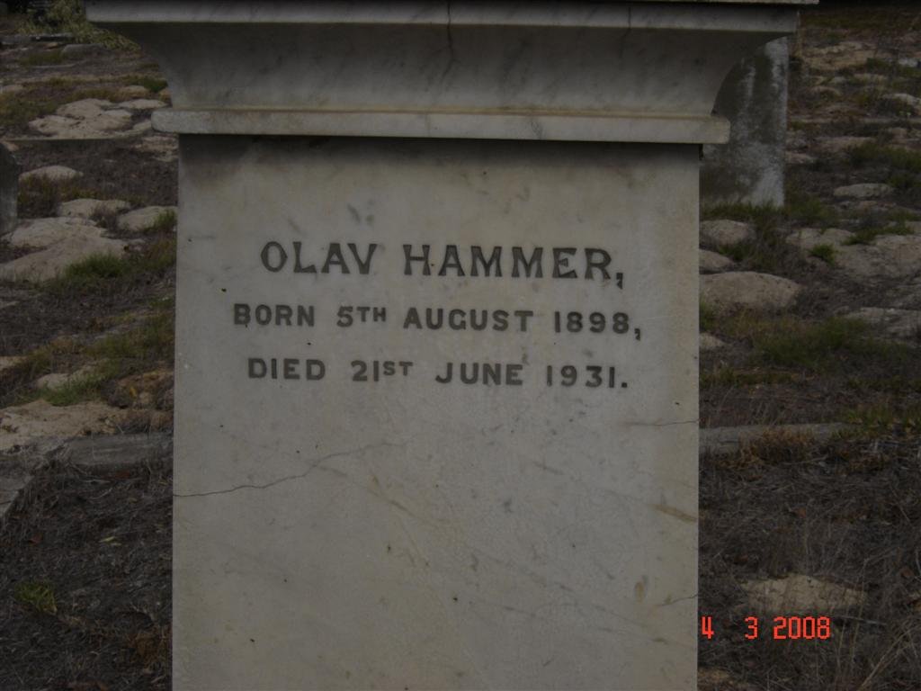 HAMMER Olav 1898-1931