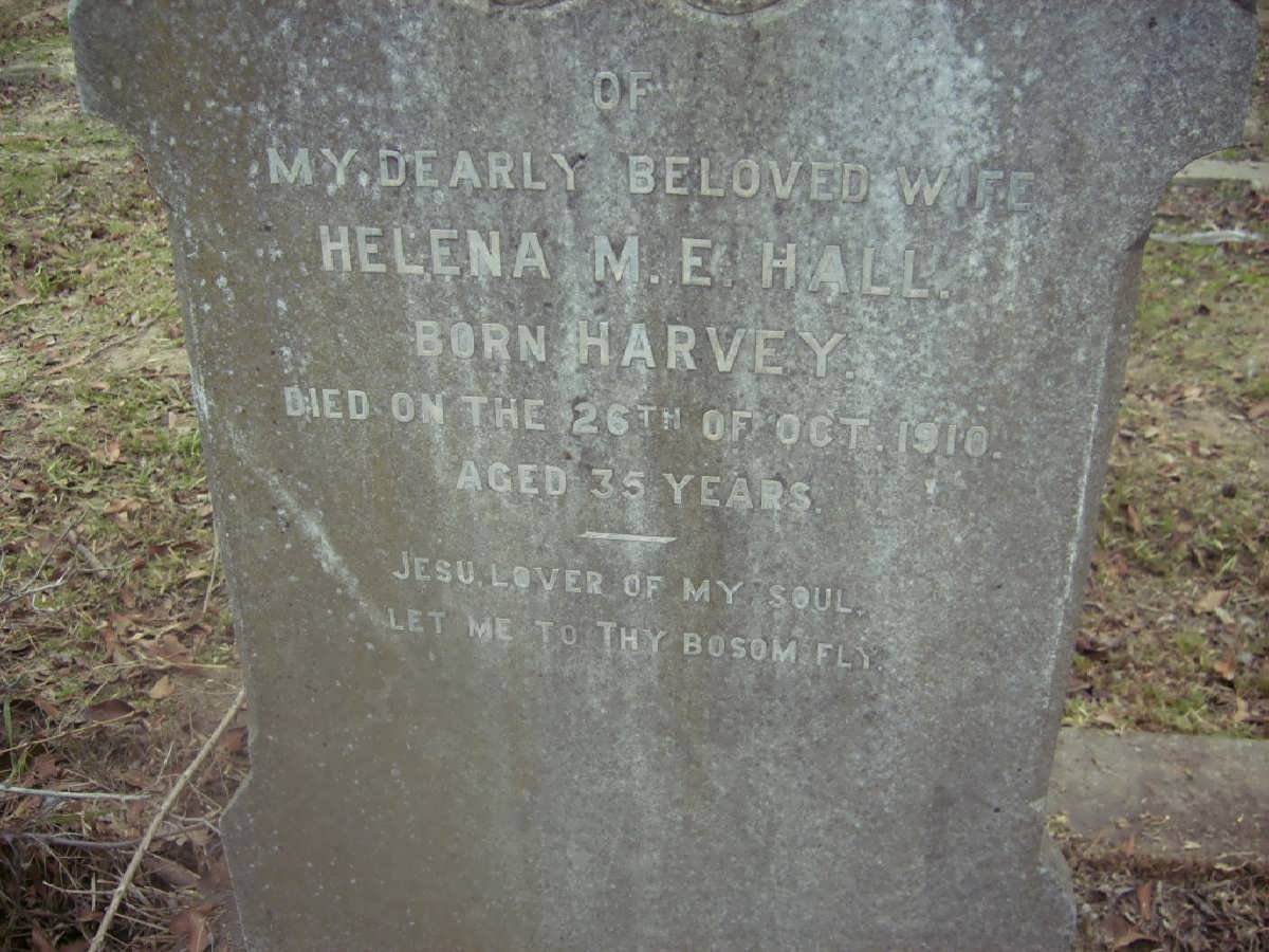 HALL Helena M.E. nee HARVEY -1910
