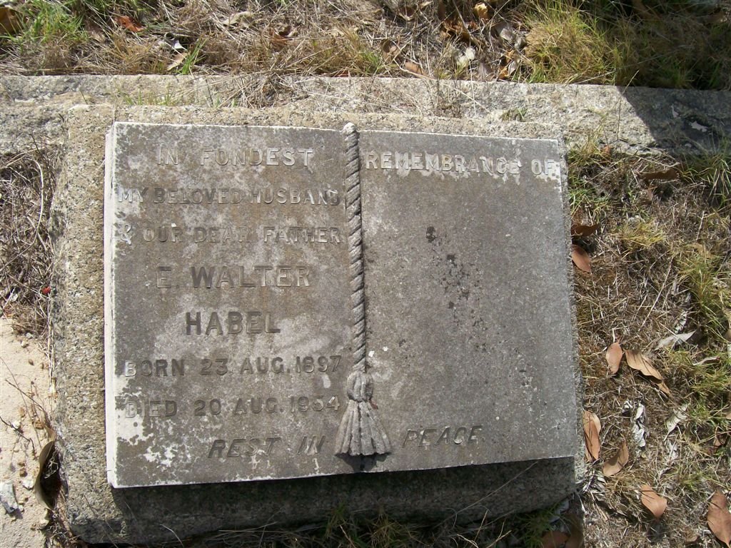HABEL E. Walter 1897-1954