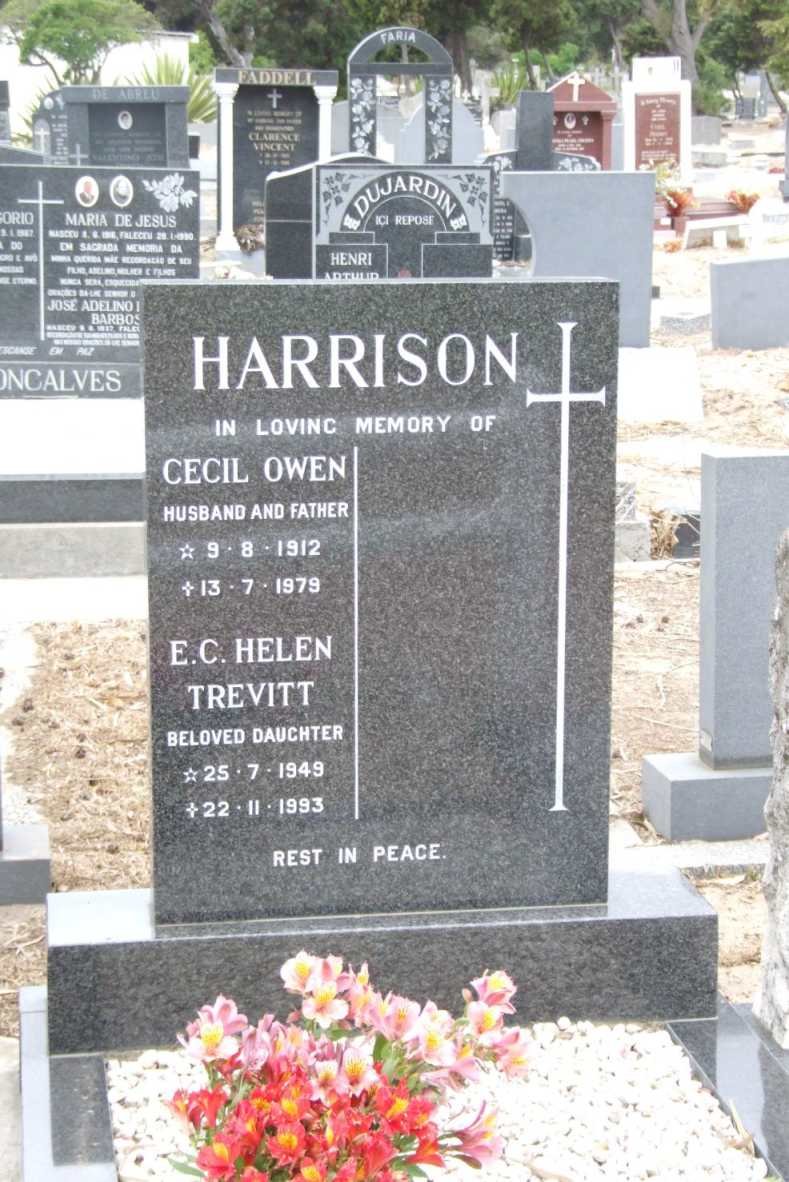 HARRISON Cecil Owen 1912-1979 :: TREVITT E.C. Helen nee HARRISON 1949-1993