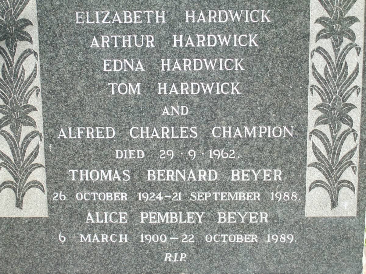HARDWICK :: CHAMPION :: BEYER
