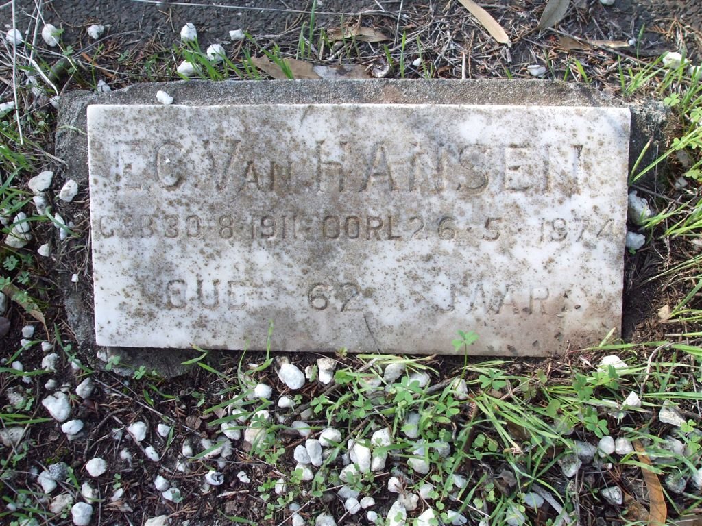 HANSEN E.C., van 1911-1974