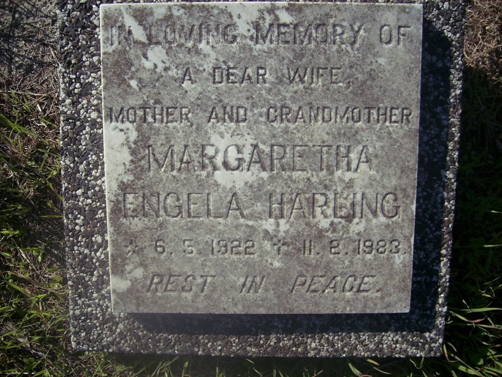 HARLING Margaretha Engela 1922-1983