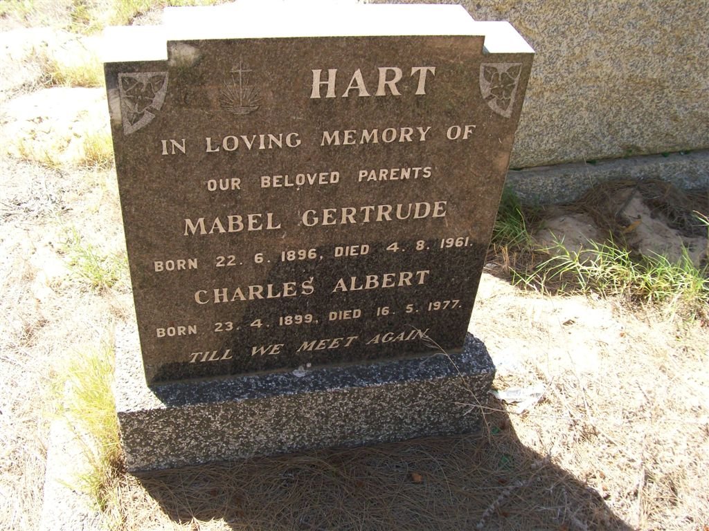 HART Charles Albert 1899-1977 &amp; Mabel Gertrude 1896-1961