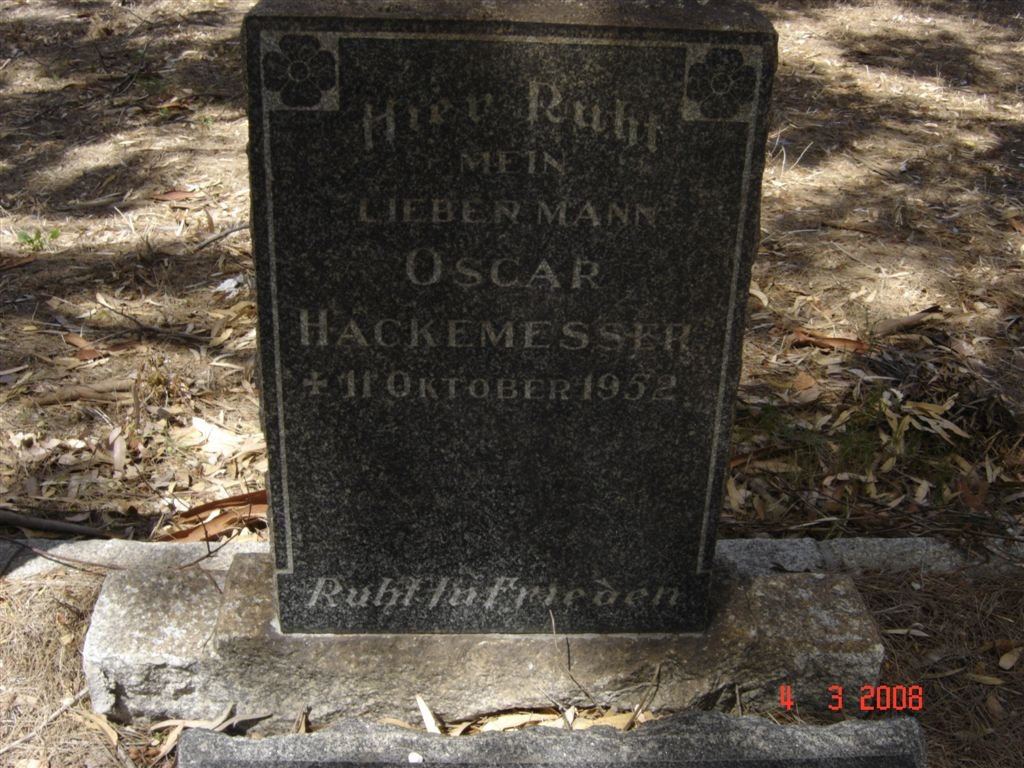 HACKEMESSER Oscar -1952