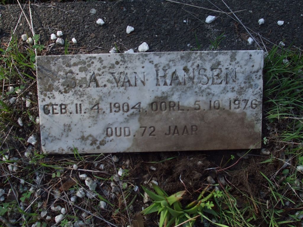 HANSEN S.A., van 1904-1976