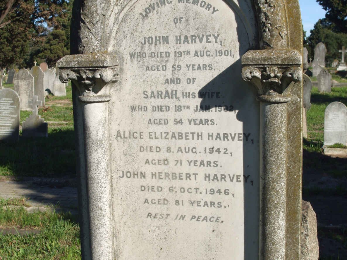 HARVEY John -1901 &amp; Sarah -1902 