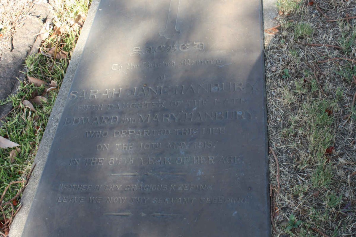 HANBURY Sarah Jane -1915