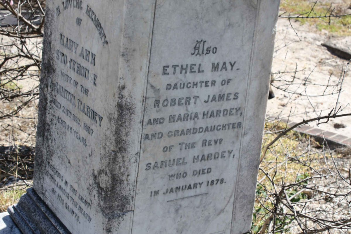 HARDEY Mary Ann nee STONEHOUSE -1907 :: HARDEY Ethel May -1878