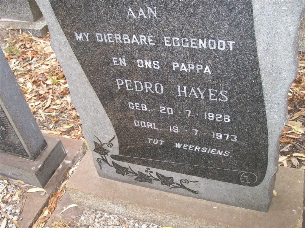 HAYES Pedro 1926-1973
