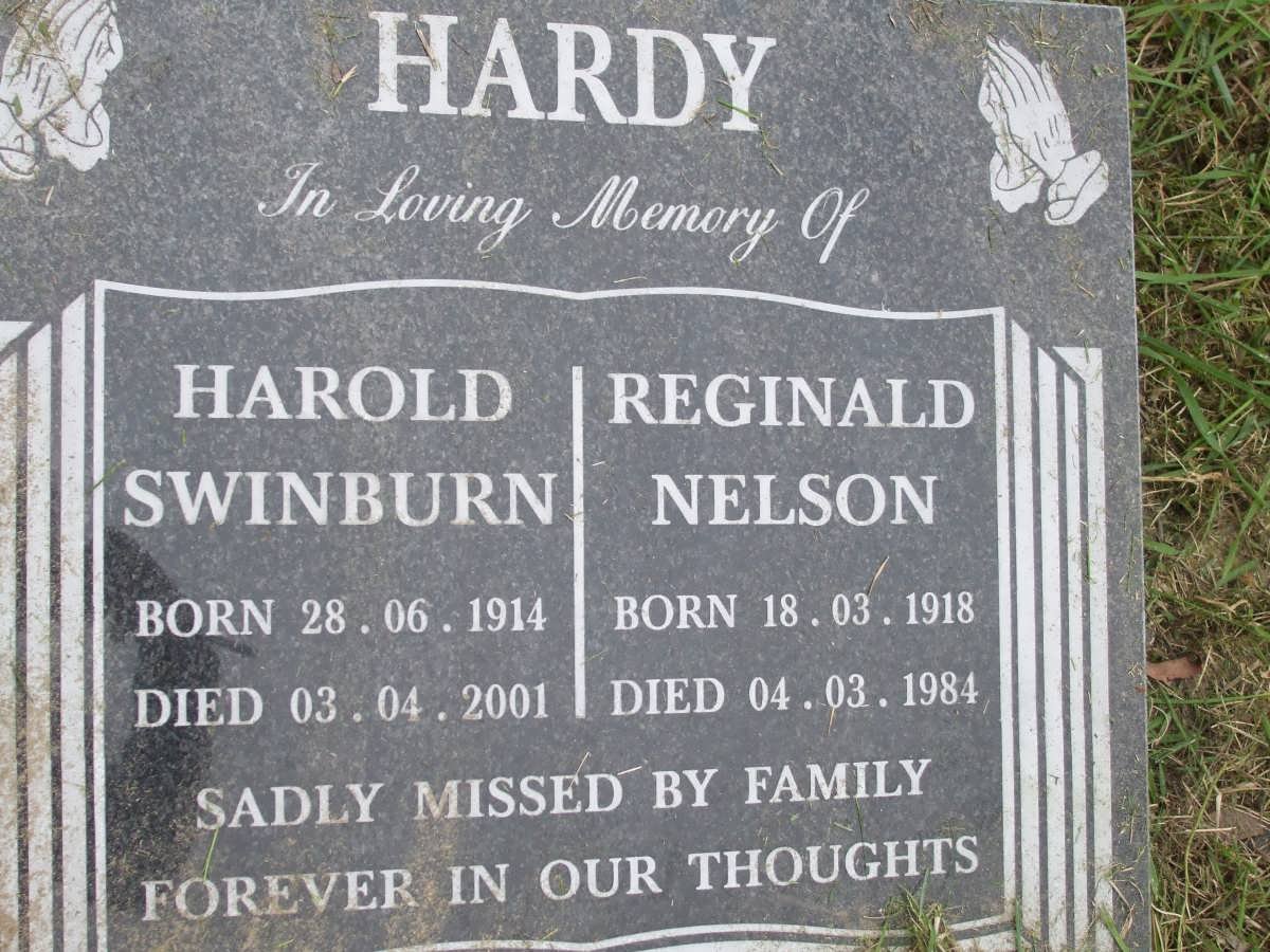HARDY Harold Swinburn 1914-2001 :: HARDY Reginald Nelson 1918-1984