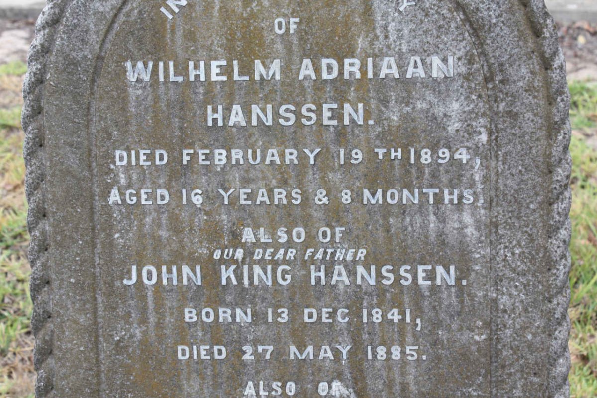 HANSSEN Wilhelm Adriaan -1894 :: HANSSEN John King 1841-1885
