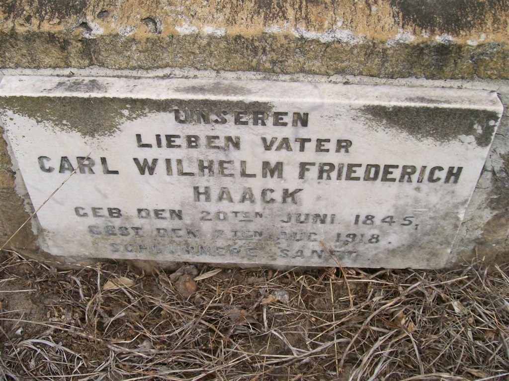 HAACK Carl Wilhelm Friedrich 1845-1918