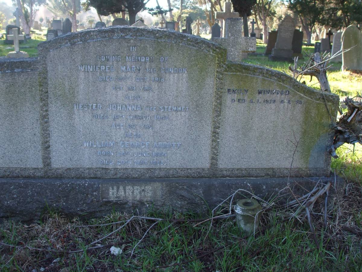 HARRIS William George Abbott 1884-1953