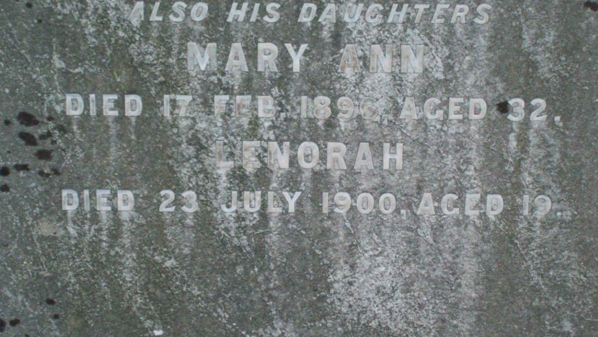 HALL Ellen -1895 :: HALL Mary Ann -1896 :: HALL Lenorah -1900 