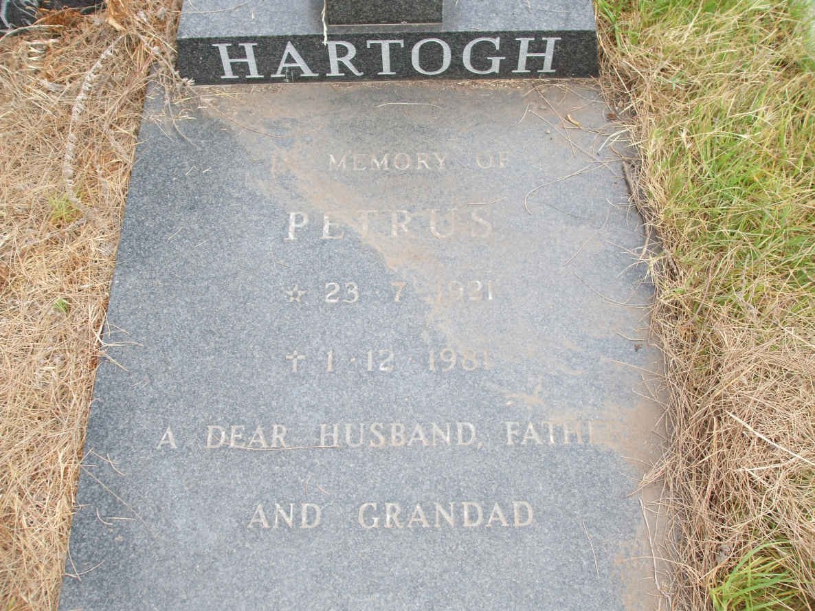 HARTOGH Petrus 1921-1981
