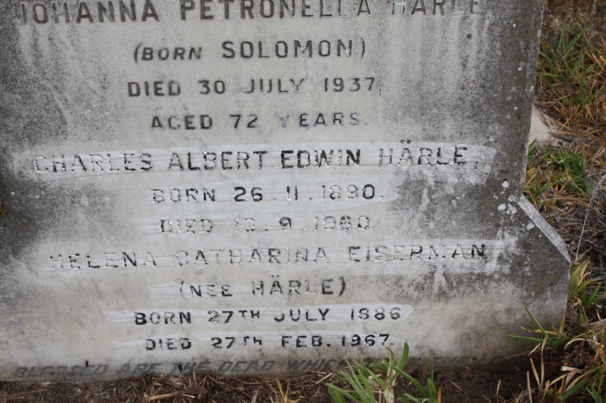 EISERMAN Helena Catharina nee HäRLE 1886-1967
