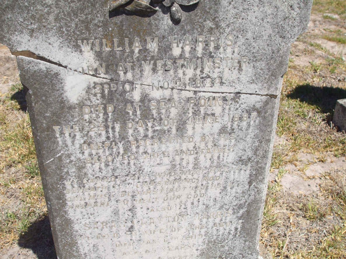 HARRIS William 1832-1887 &amp; Sarah Clayton -1919