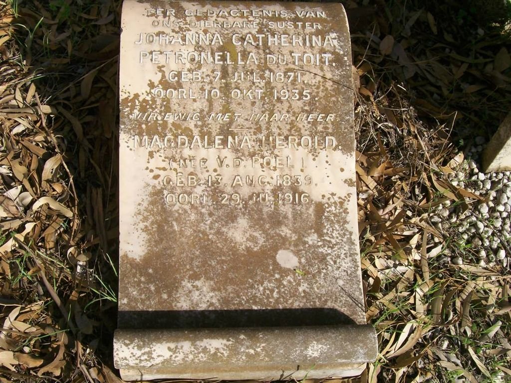 HEROLD Magdalena nee VAN DER POEL 1839-1916