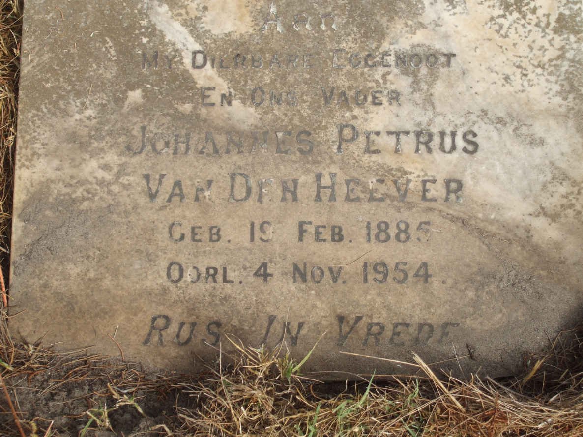 HEEVER Johannes Petrus, van den 1885-1954