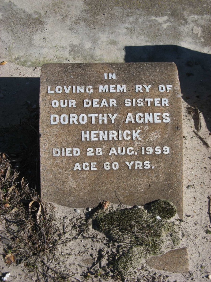 HENRICK Dorothy Agnes -1959